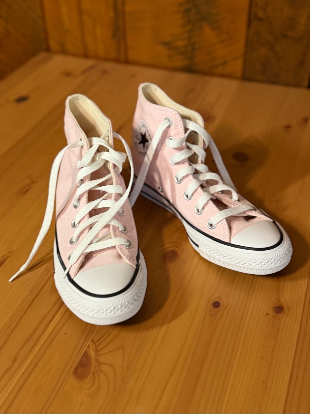 Converse High Top Sneakers - Light Pink & White